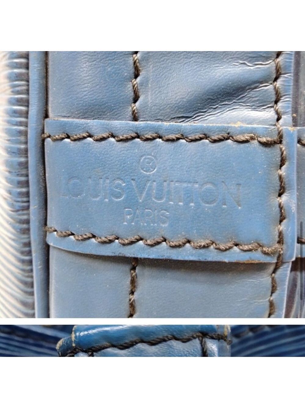 Louis Vuitton Blue Noe Epi Shoulder Bag EUC - Picture 6 of 10